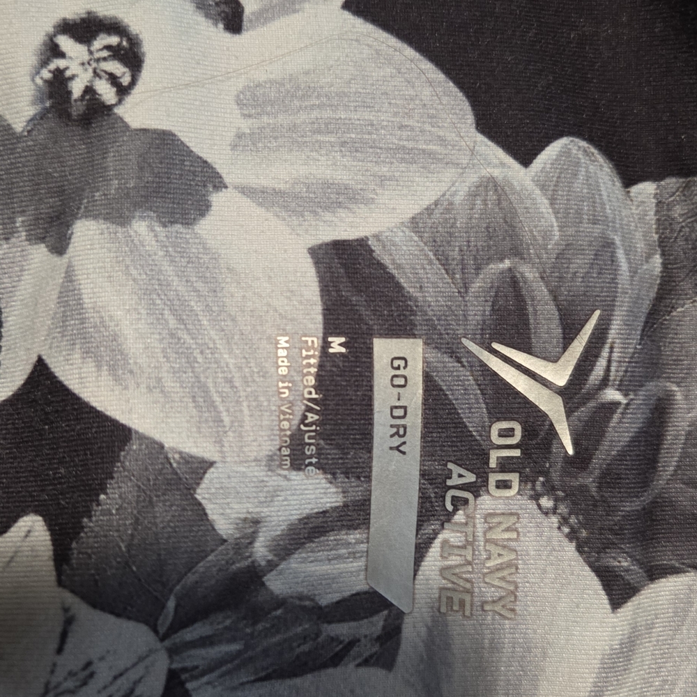 Old Navy Black and White Floral Leggings - Picture 2 of 2